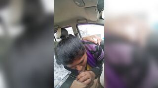 South Indian aunty car mein blowjob deti hui