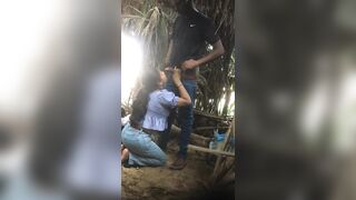Park mein Tamil girlfriend ne blowjob diya