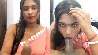 Bhabhi ne handjob dekar blowjob diya