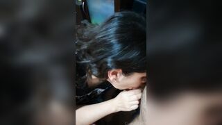 Beautiful college girl Tanya ne blowjob diya