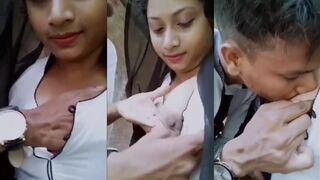 College girl ki boobs chusa bf ne